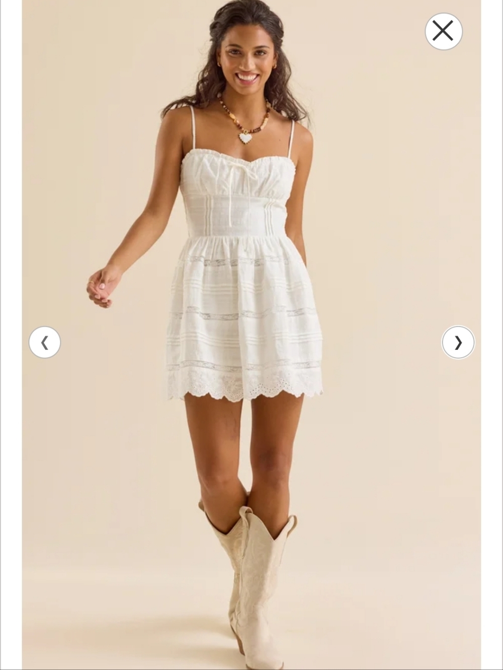 Altar'd State White Eyelet Mini Dress
